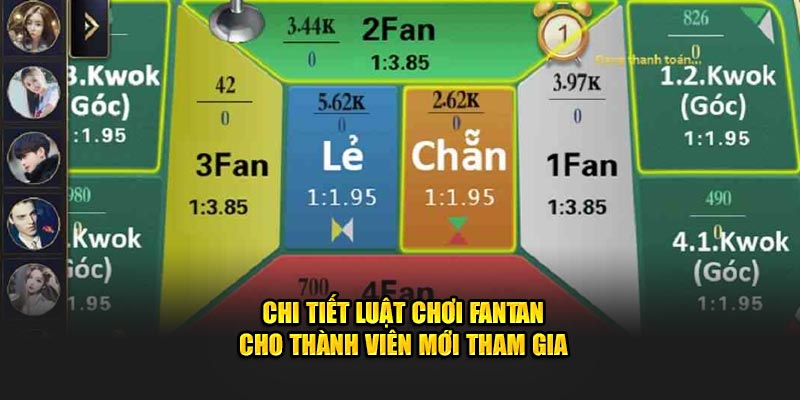 Chi tiết luật chơi fantan cho thành viên mới tham gia